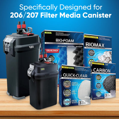 Trident Nova 206/207 Filter Media Canister Filter Maintenance & Replacement Filter for Fluval Media Kit, Including Trident Nova Filter Media Bags (Quick Clear/Water Pads, BioFoam, Carbon, Biomax)