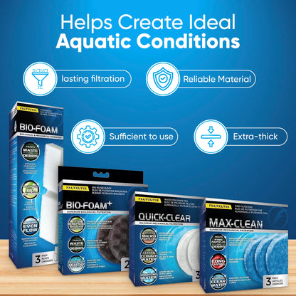 Trident Nova FX4/FX5/FX6 Filter Media Canister Filter Maintenance and Replacement Filter Media Kit, Including Media Bags (FX Foam Filter Pads, Quick Clear/Water Polishing Pads, BioFoam+)