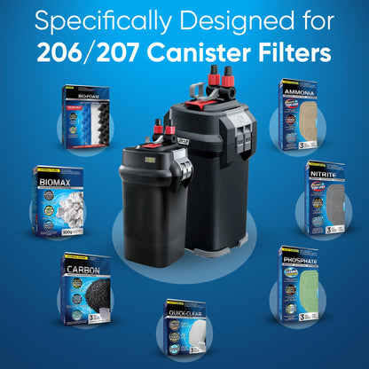 Trident Nova 206/207 Filter Media Canister Filter Maintenance & Replacement Filter Media Kit, Including Trident Nova Mesh Bags(Quick Clear, BioFoam, Nitrite/Phosphate/Ammonia Remover, Carbon, Biomax)